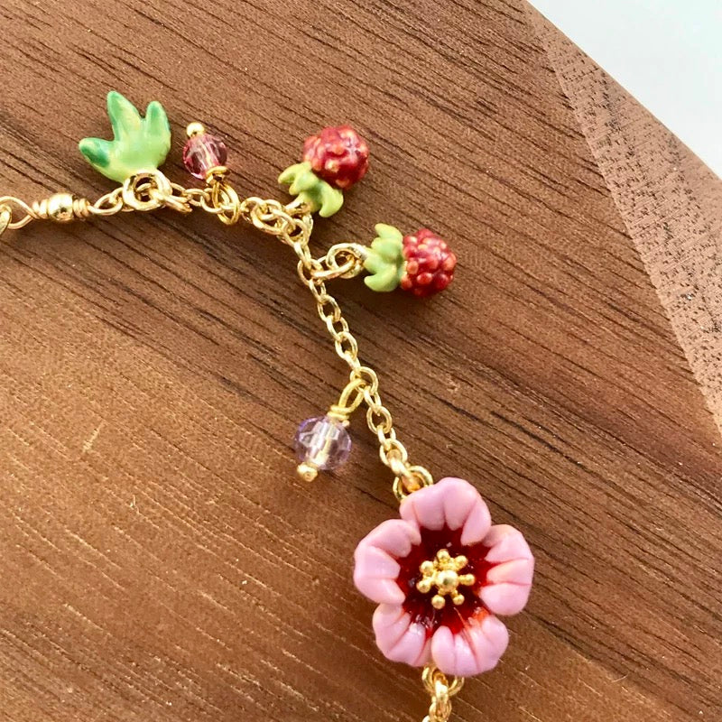 Cute Bunny and Flower Bracelet