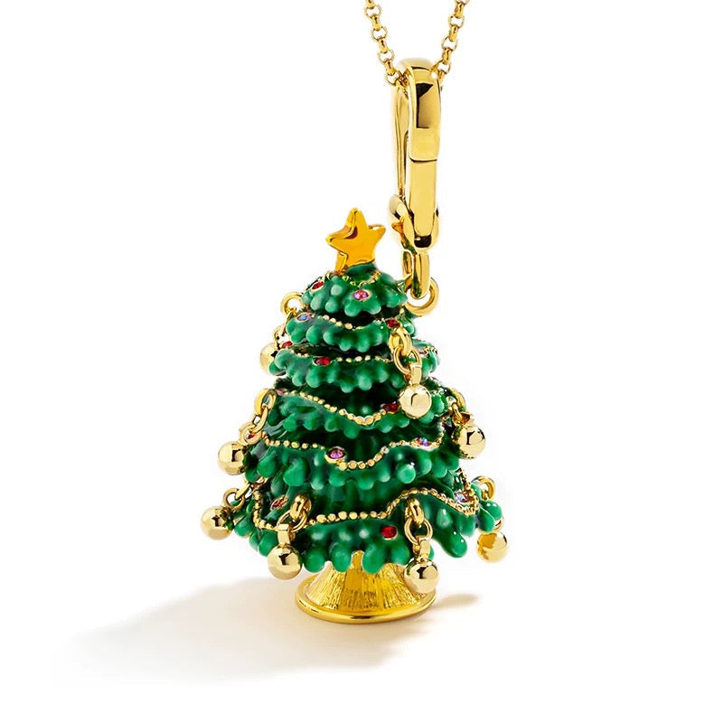 Delicate layers of enamel Christmas tree