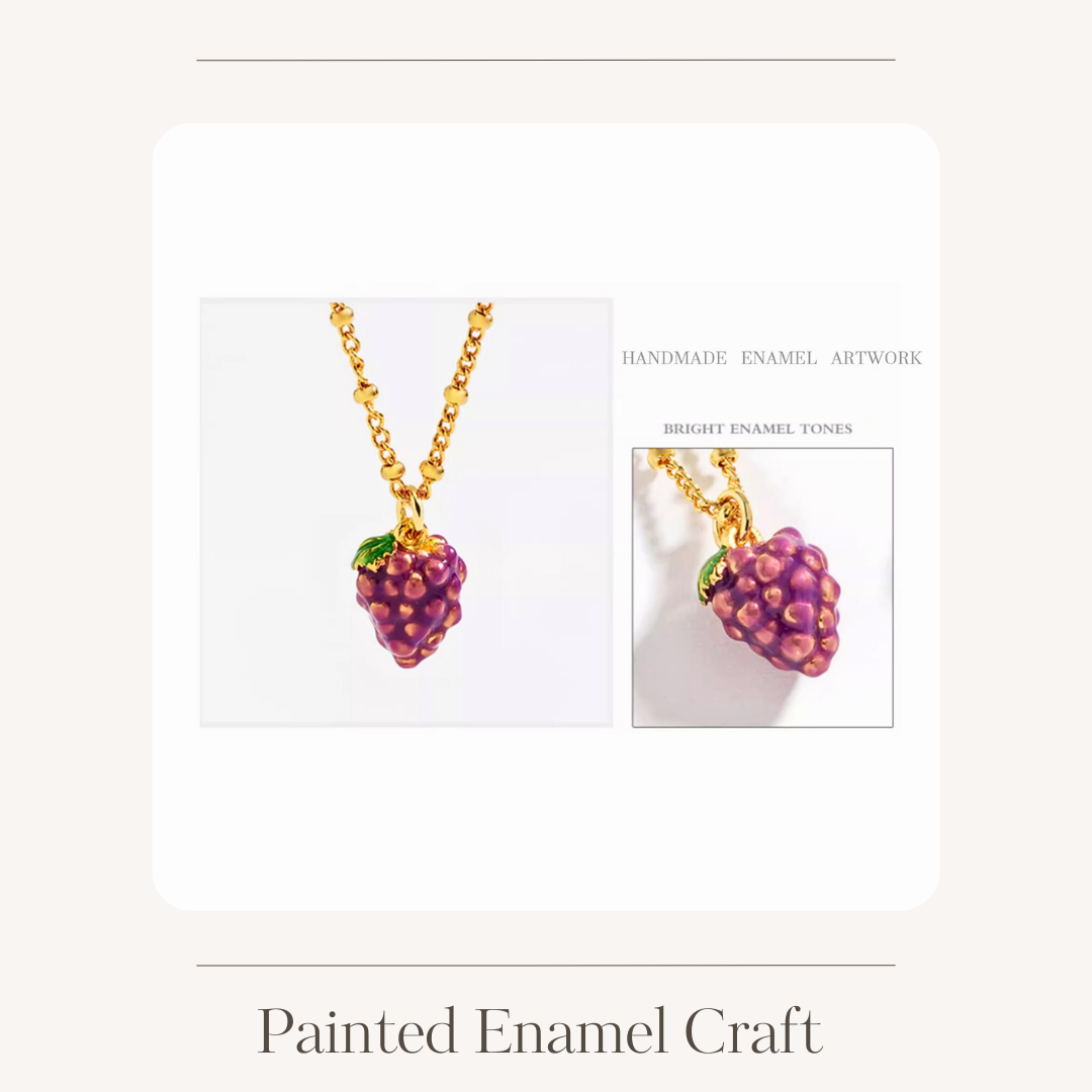 Enamel fruit necklace various options