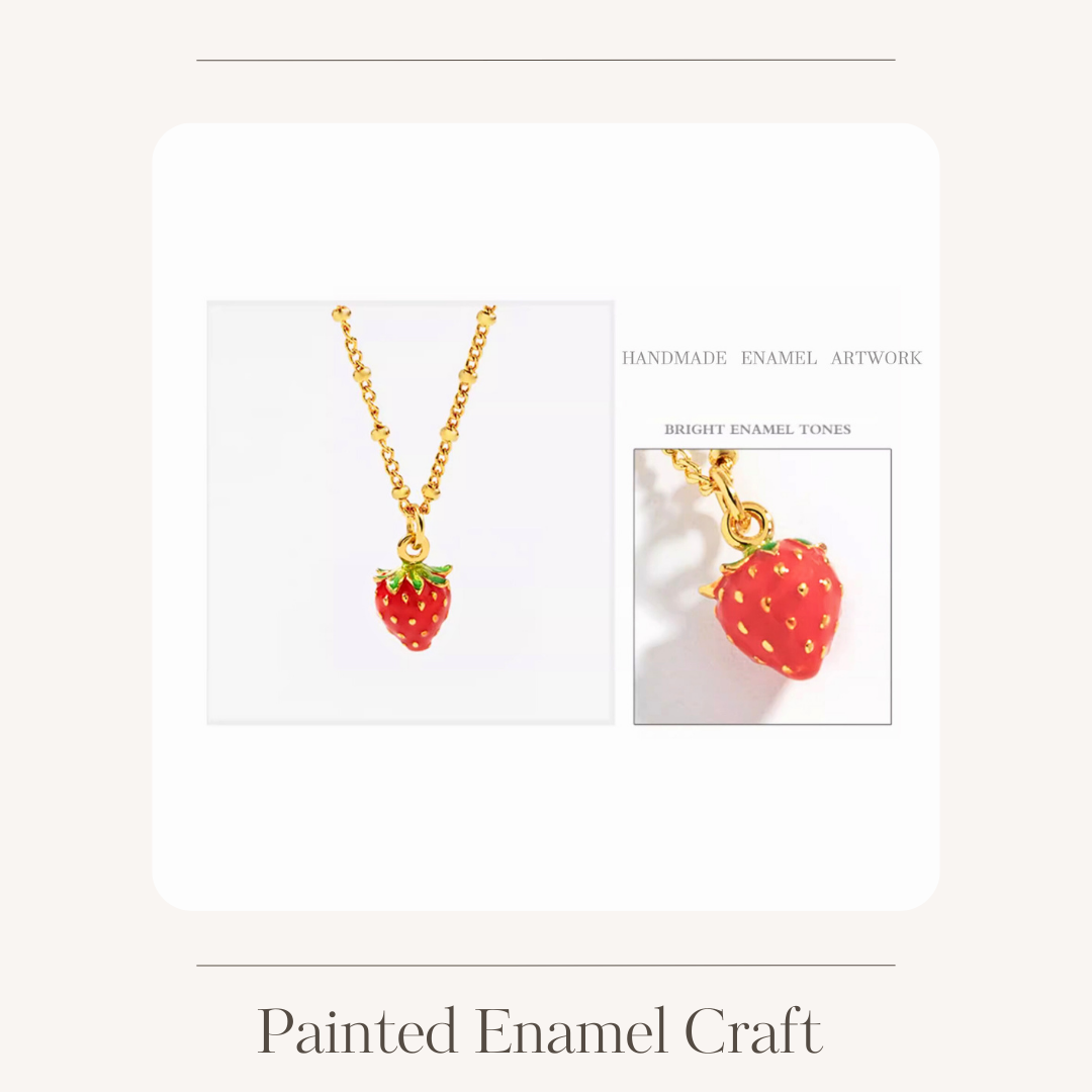 Enamel fruit necklace various options