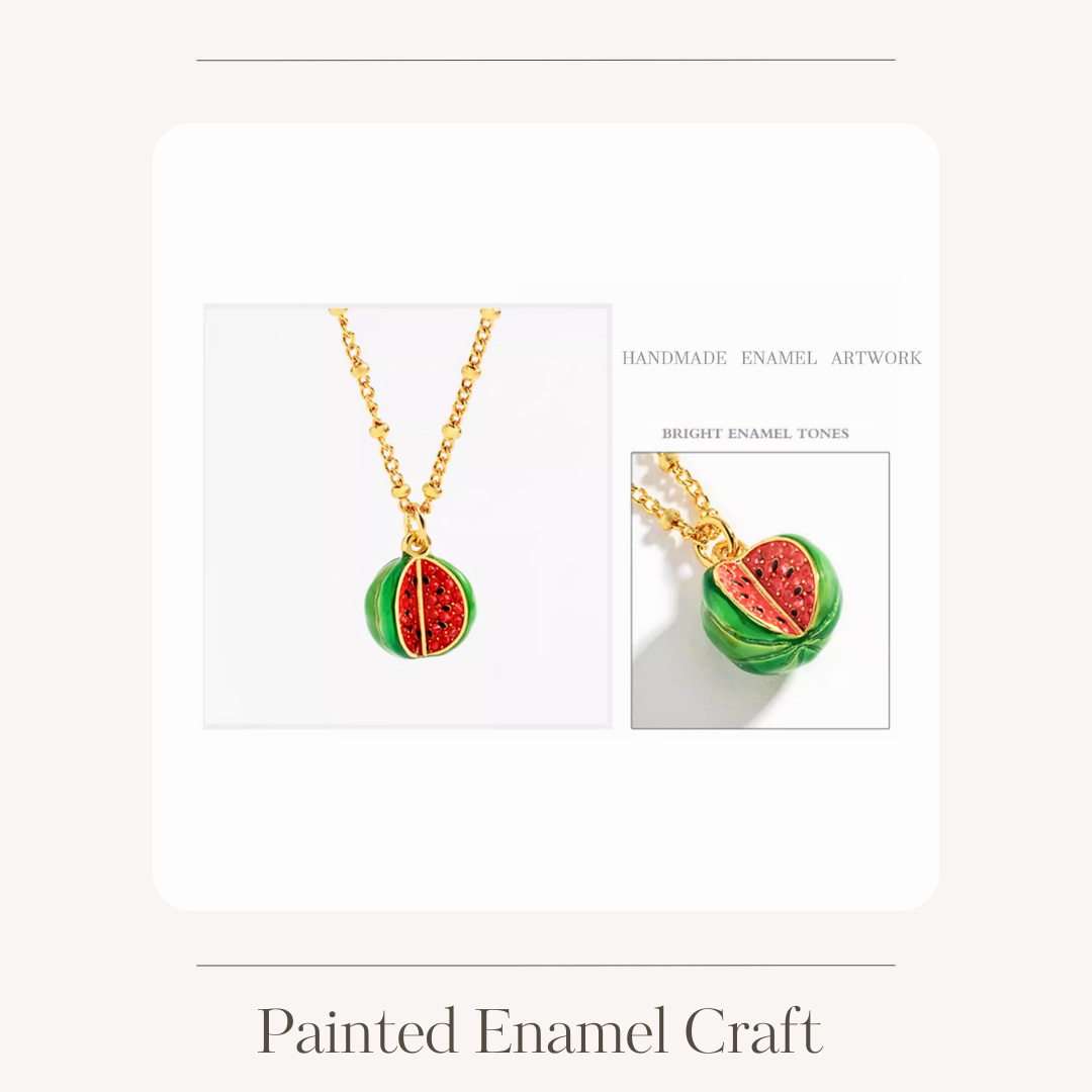 Enamel fruit necklace various options