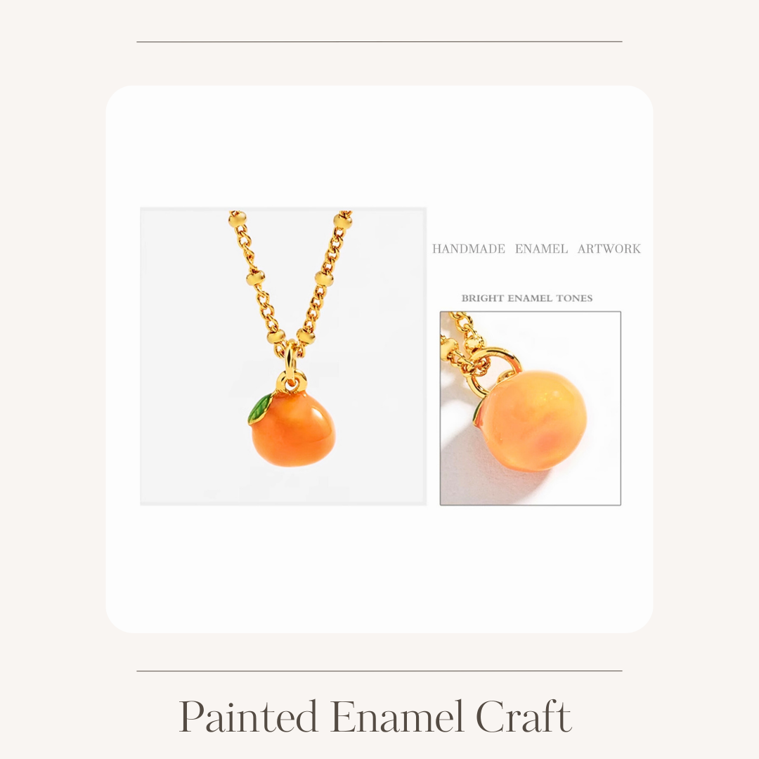 Enamel fruit necklace various options