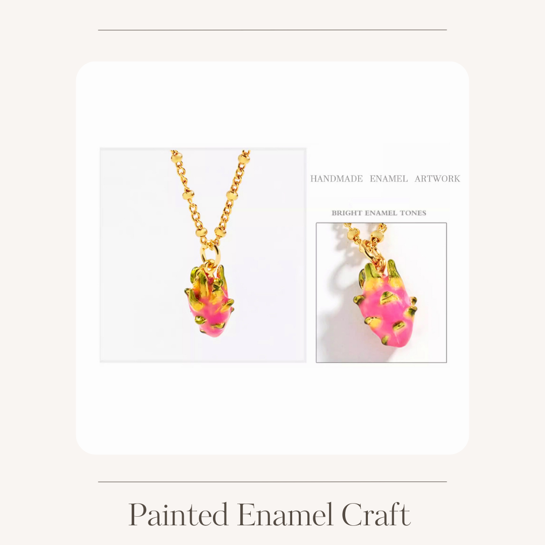 Enamel fruit necklace various options