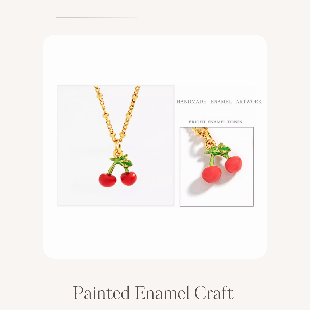 Enamel fruit necklace various options