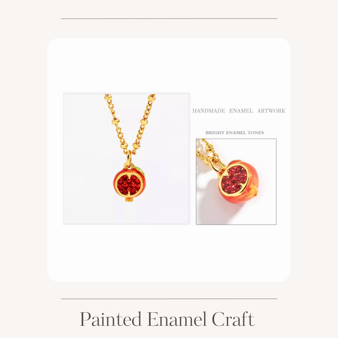 Enamel fruit necklace various options