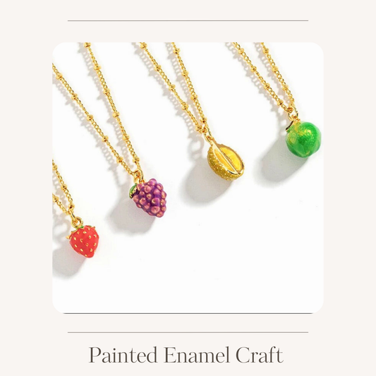 Enamel fruit necklace various options