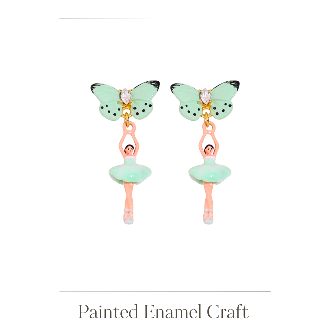 Ballet Girl with Butterfly Earring