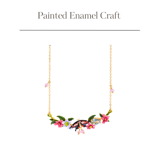 Pink Jasmine Butterfly Necklace
