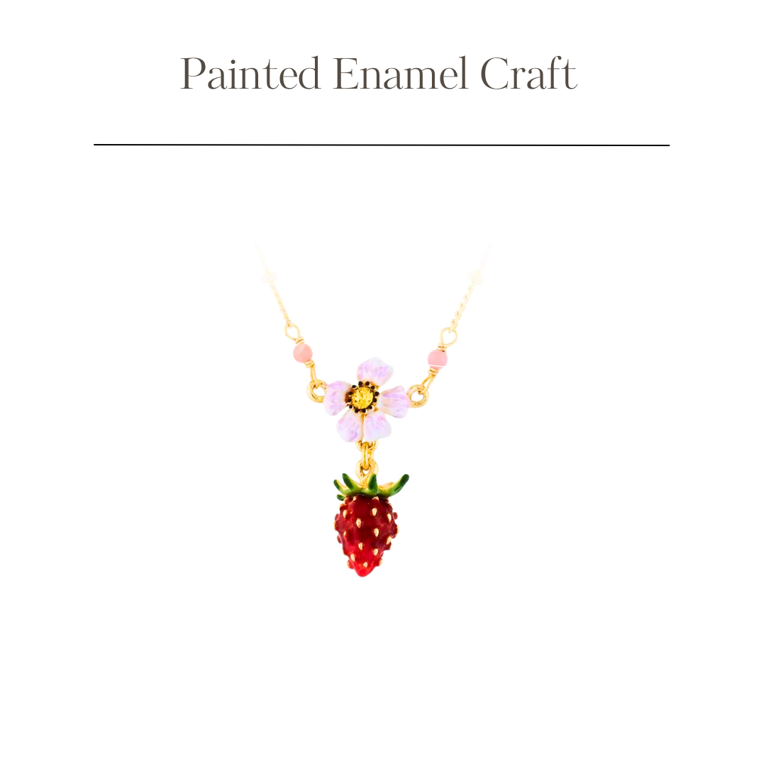 Strawberry Flower Necklace