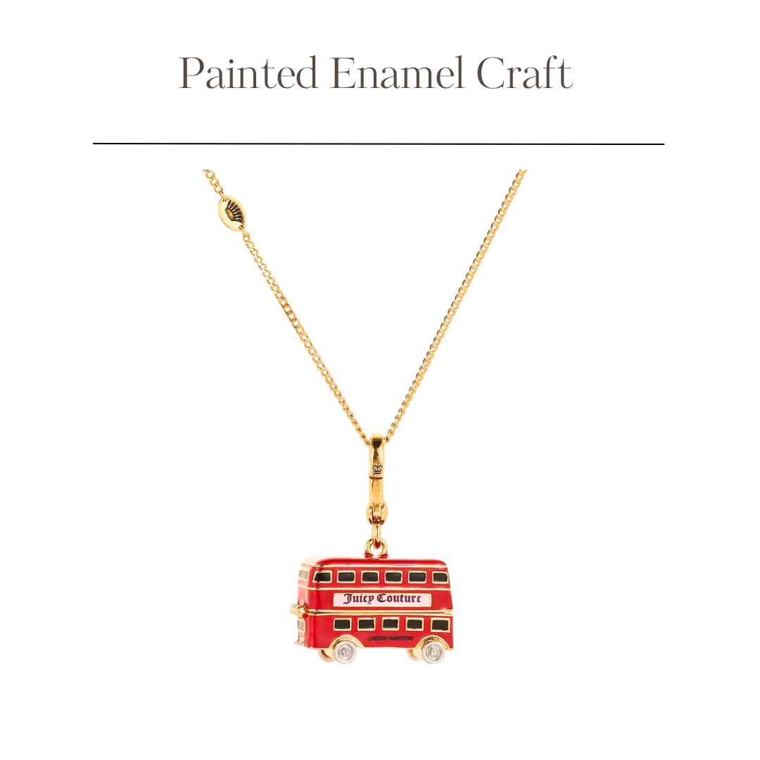 Red Double Decker Bus Pendant Necklace