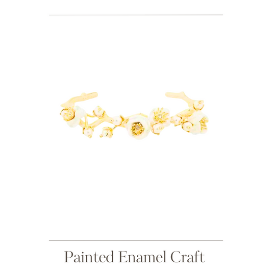 White Rose with Pearl Bracelet