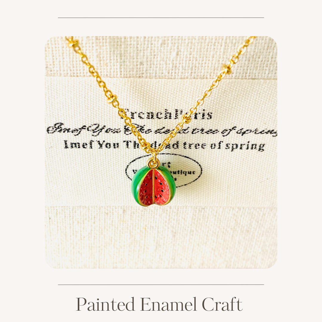 Enamel fruit necklace various options