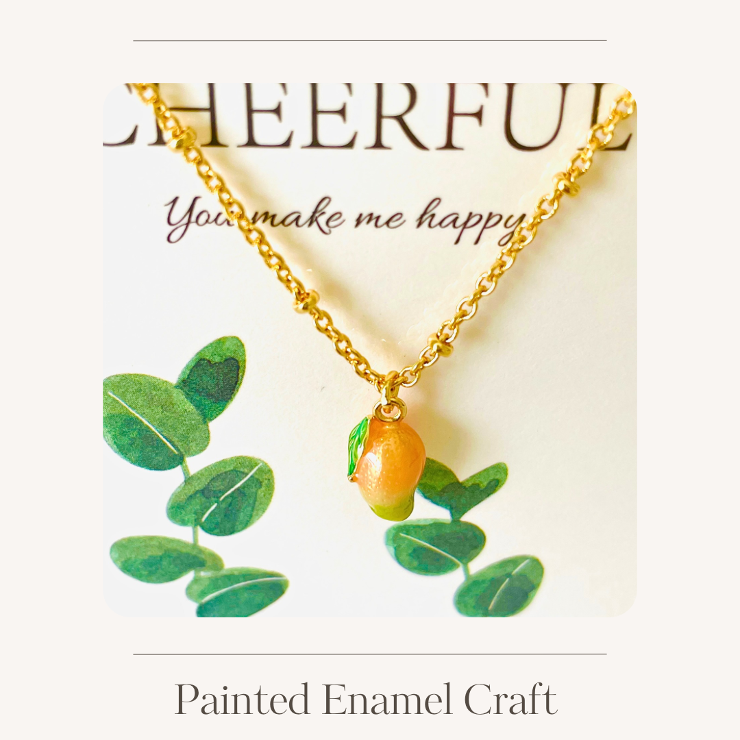 Enamel fruit necklace various options