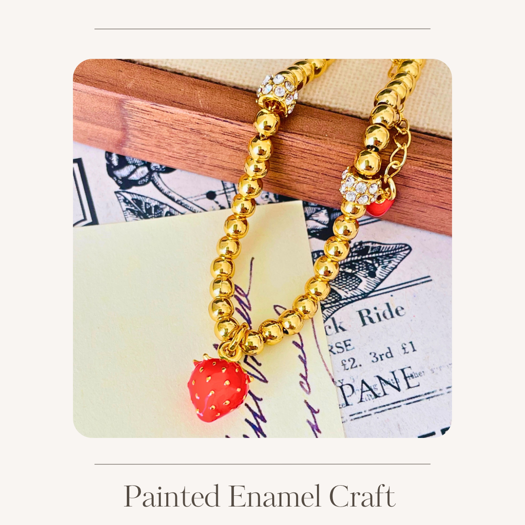 Enameled fruit bracelet various options