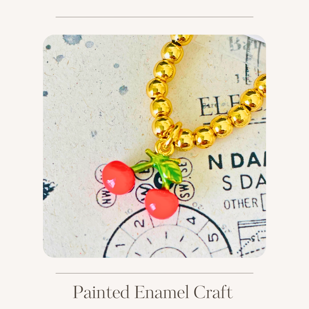 Enameled fruit bracelet various options