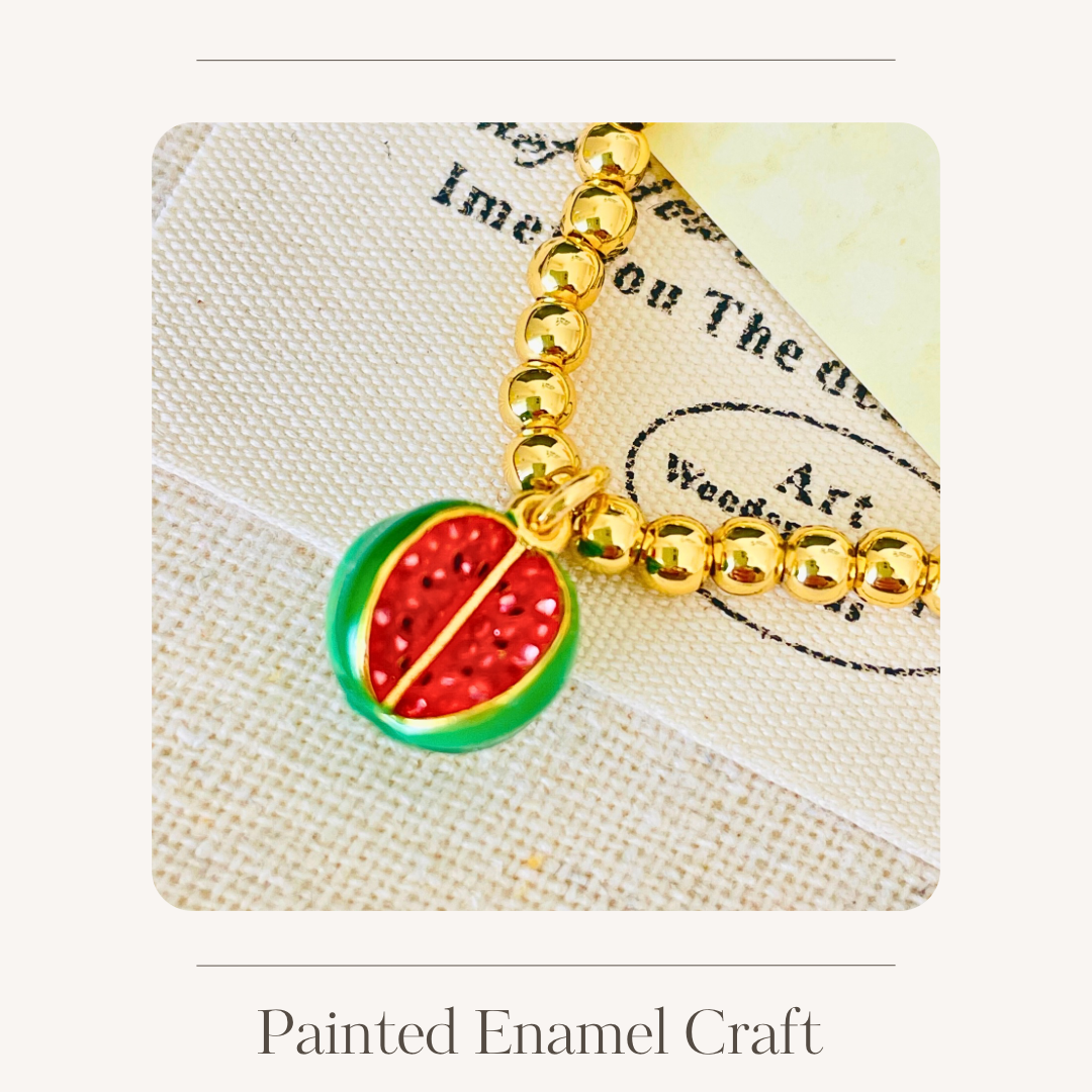 Enameled fruit bracelet various options