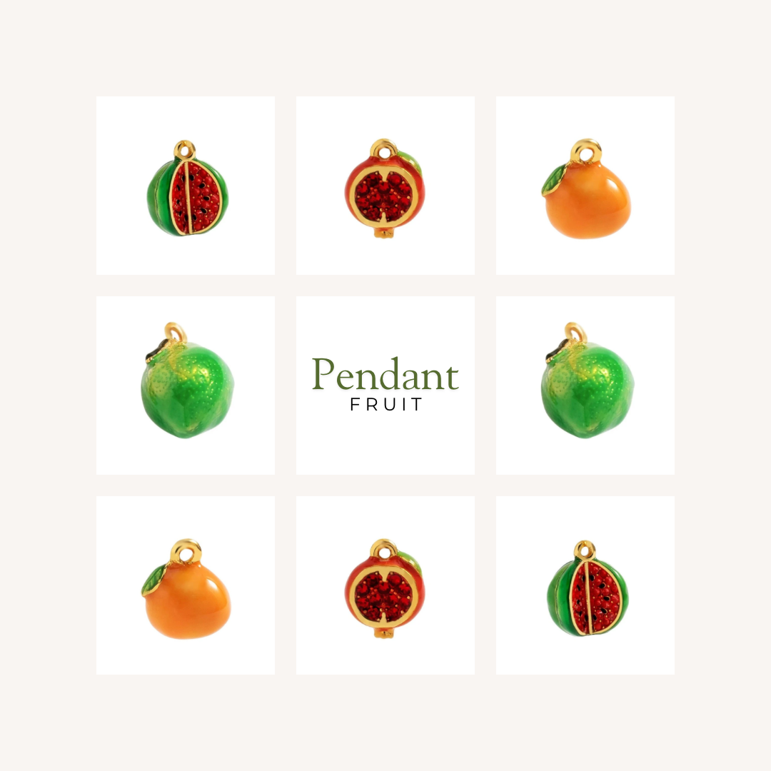 Enamel Colorful Fruit Pendant