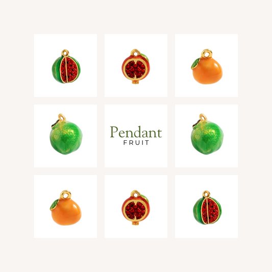 Enamel Colorful Fruit Pendant