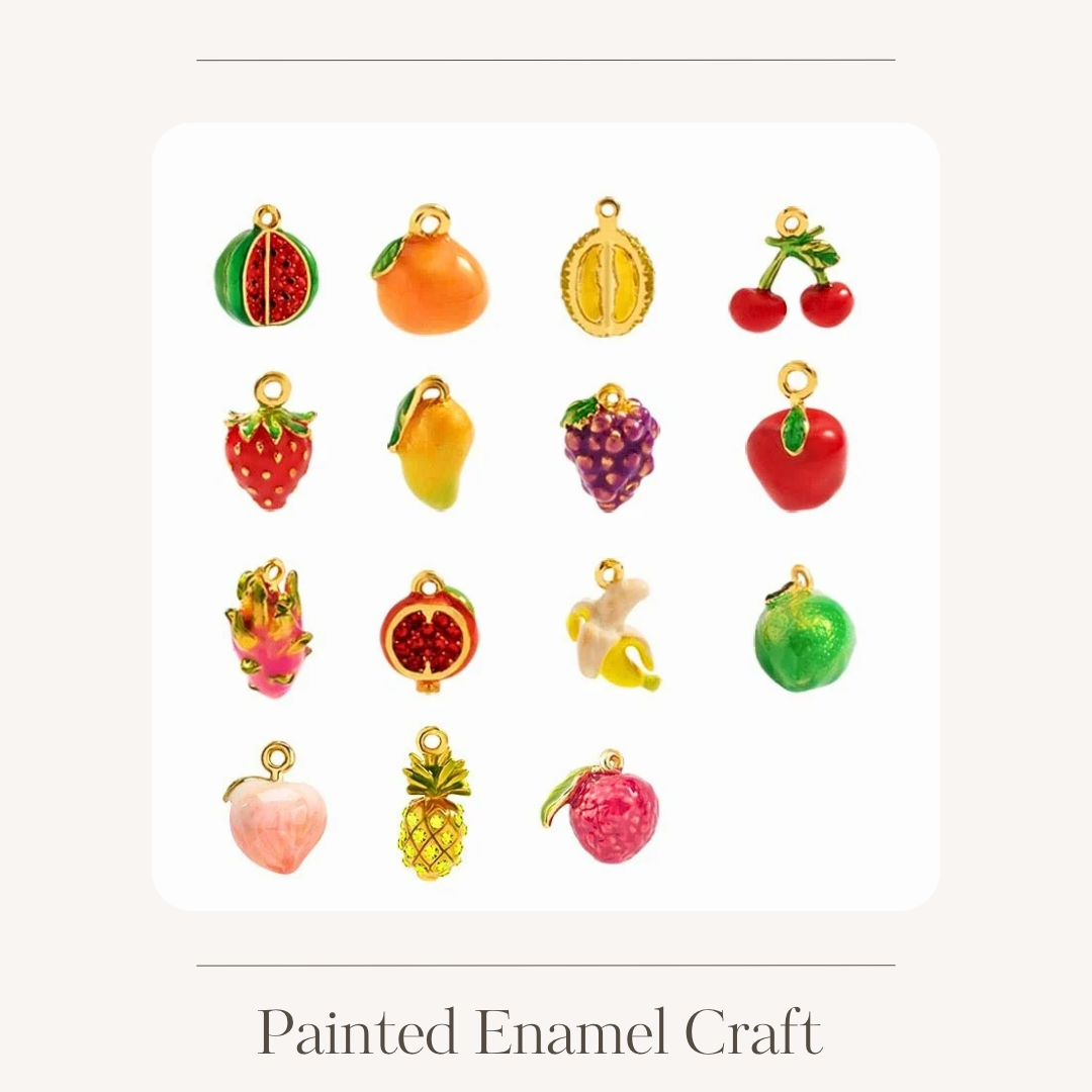 Enamel Colorful Fruit Pendant