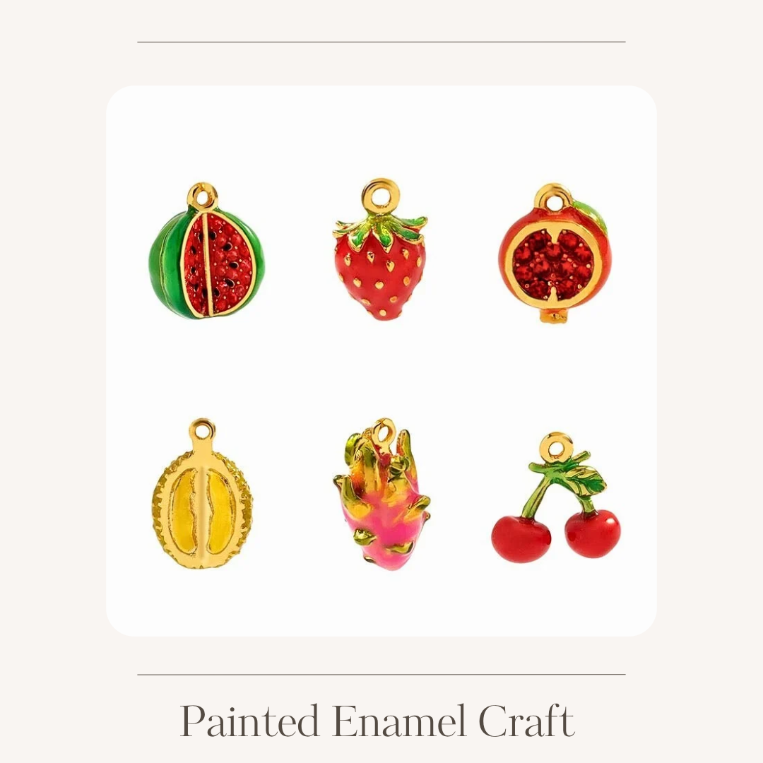 Enamel Colorful Fruit Pendant