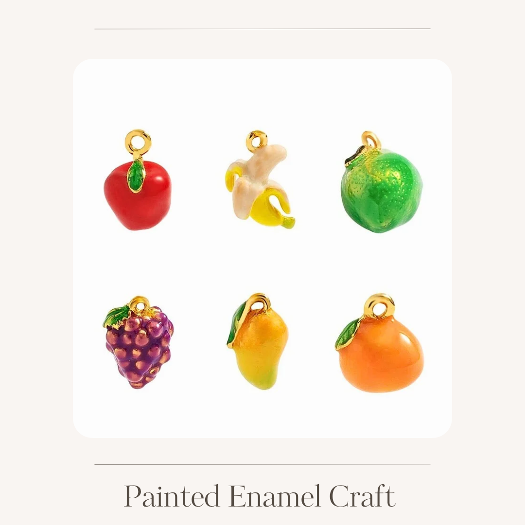 Enamel Colorful Fruit Pendant