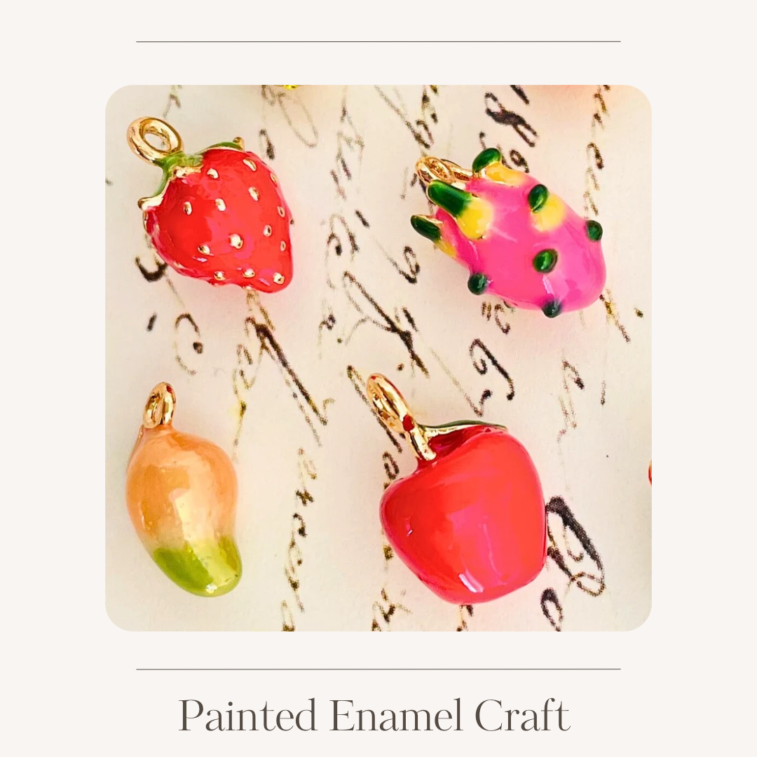 Enamel Colorful Fruit Pendant