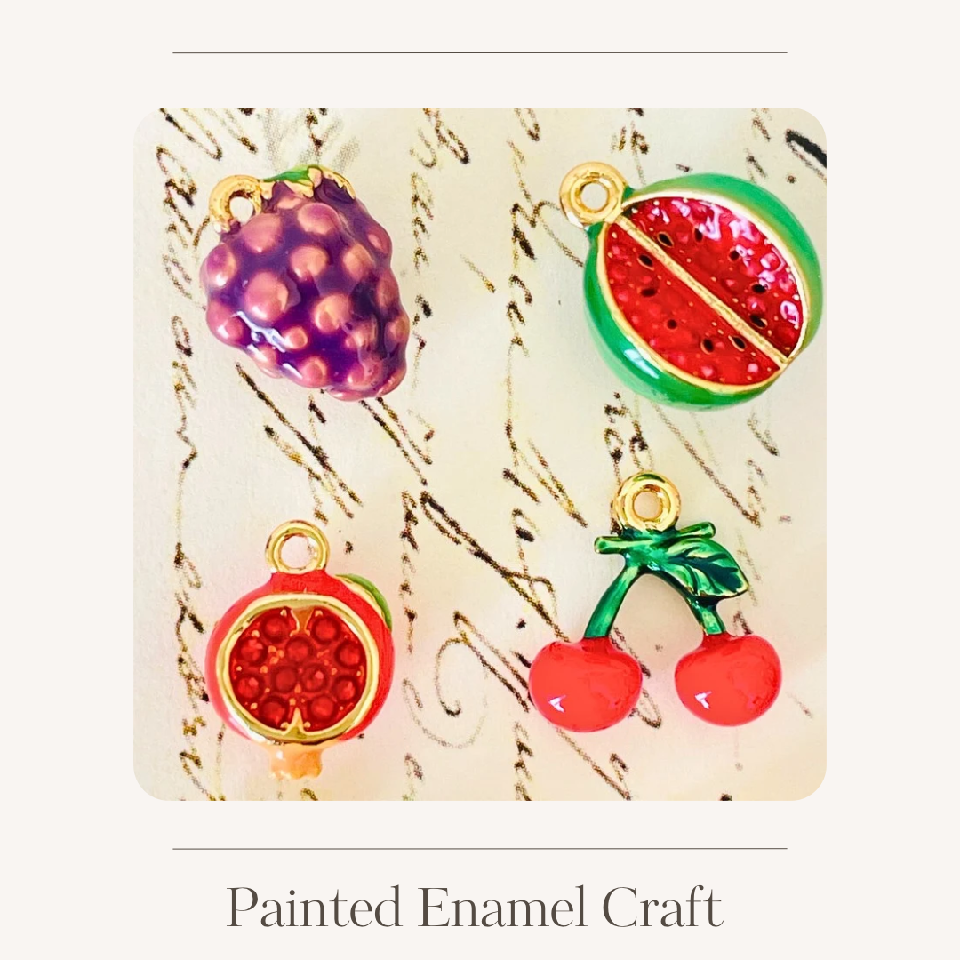 Enamel Colorful Fruit Pendant