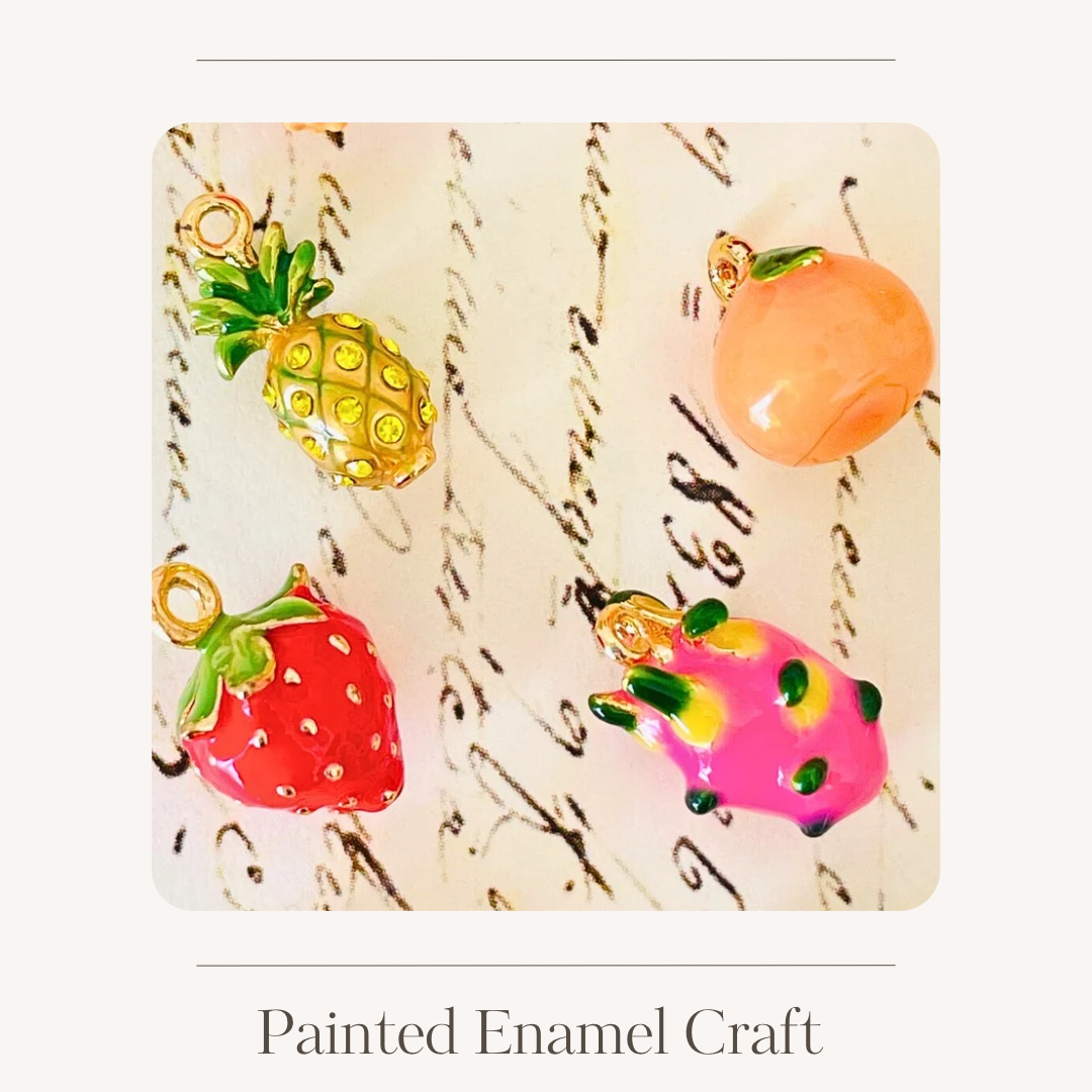 Enamel Colorful Fruit Pendant