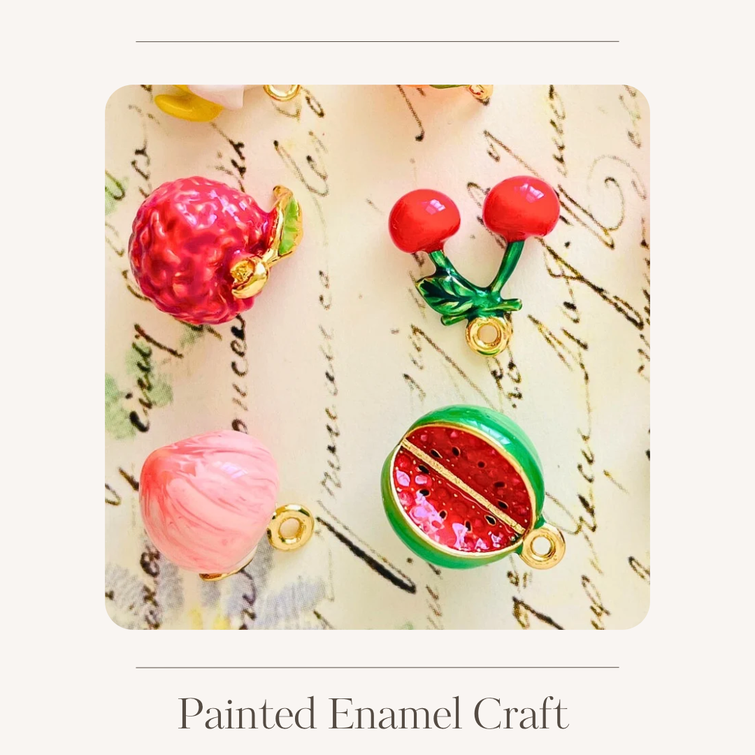 Enamel Colorful Fruit Pendant