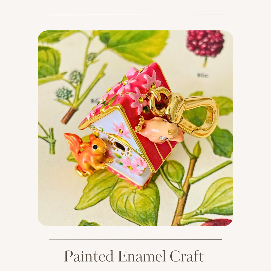 Orange squirrel decorative charm