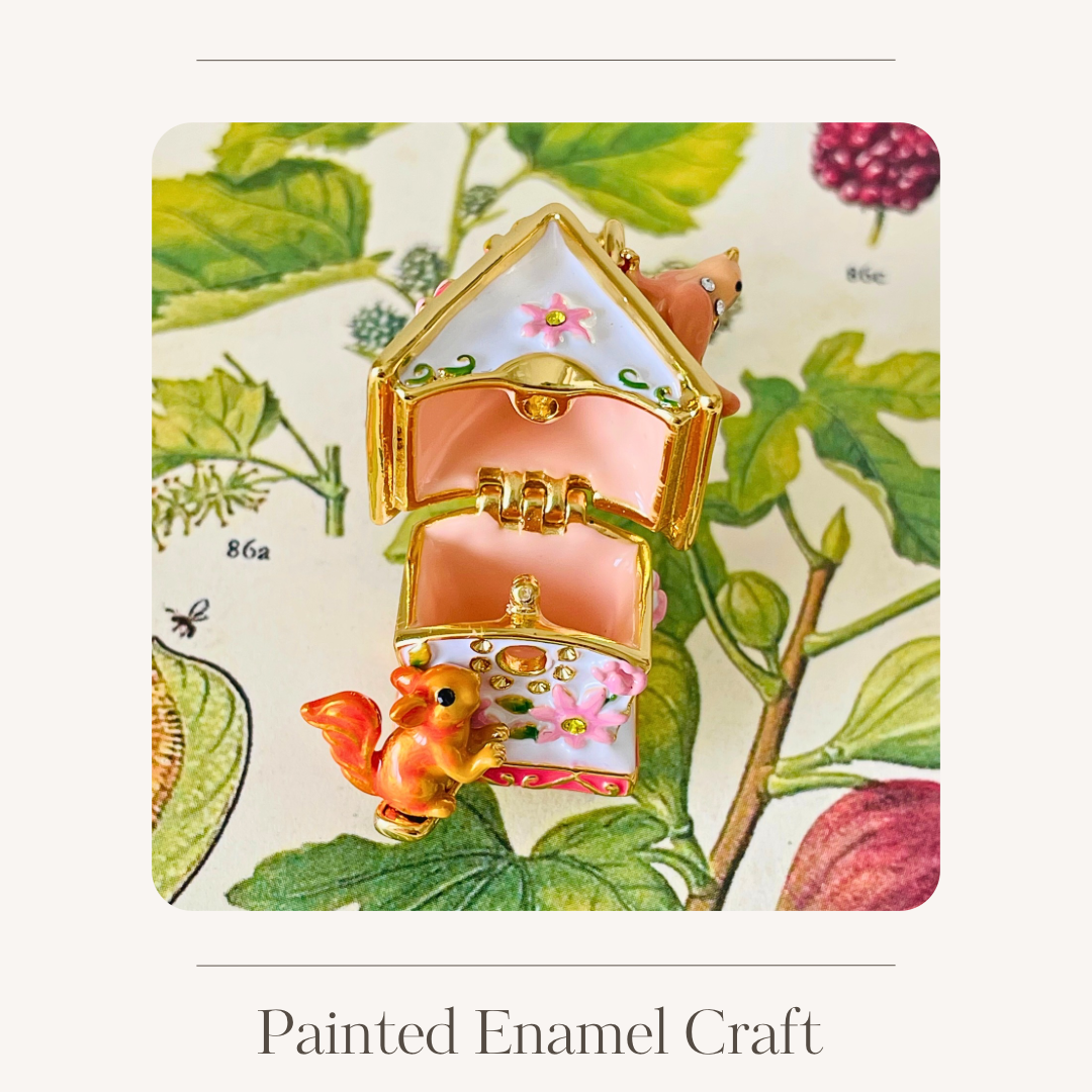 Orange squirrel decorative charm