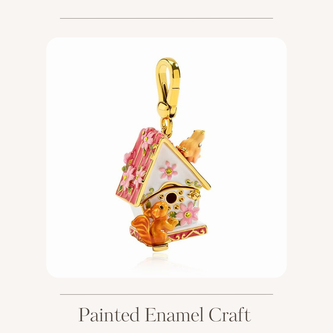 Orange squirrel decorative charm