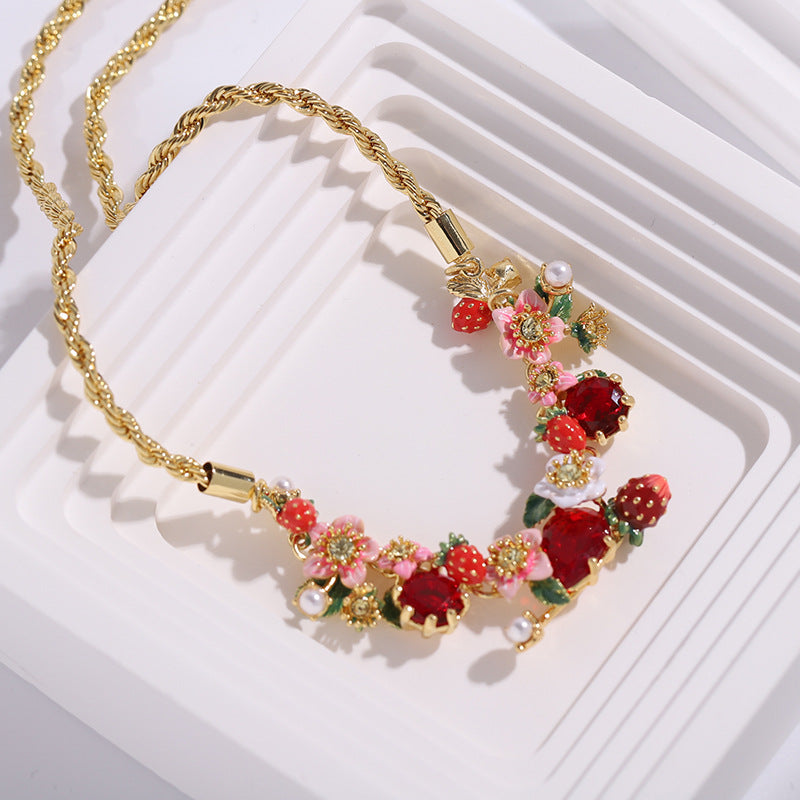 Berry Garden Collection-Strawberry Necklace