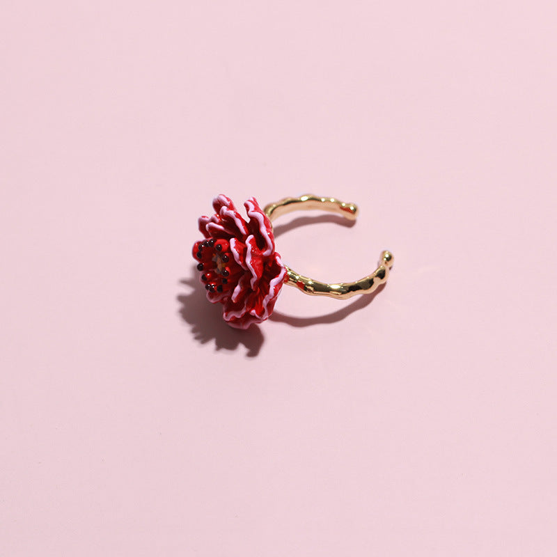 Three-dimensional flower ring