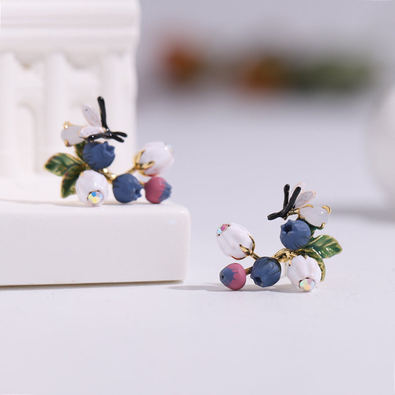 Blueberry Firefly Earring
