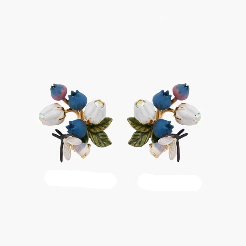 Blueberry Firefly Earring