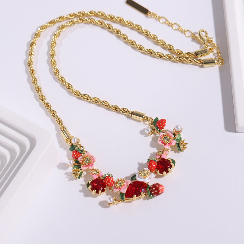 Berry Garden Collection-Strawberry Necklace