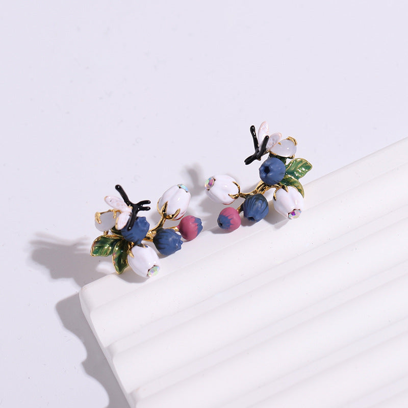 Blueberry Firefly Earring