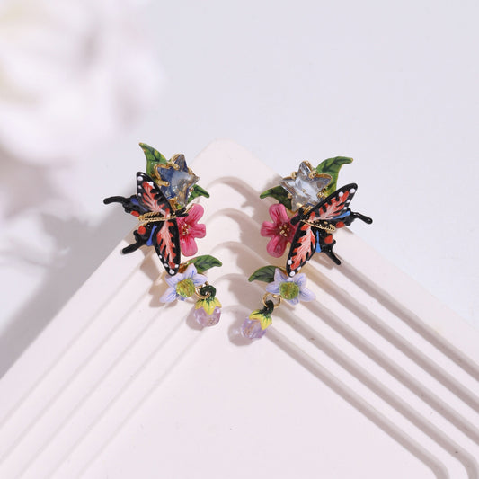 Jasmine with Butterfly Earring