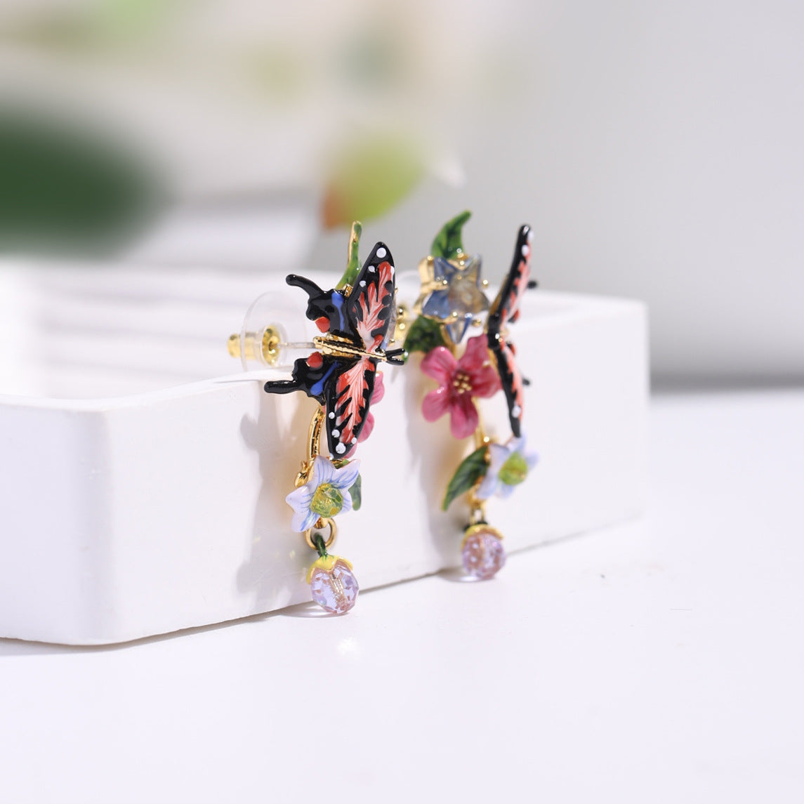 Jasmine with Butterfly Earring