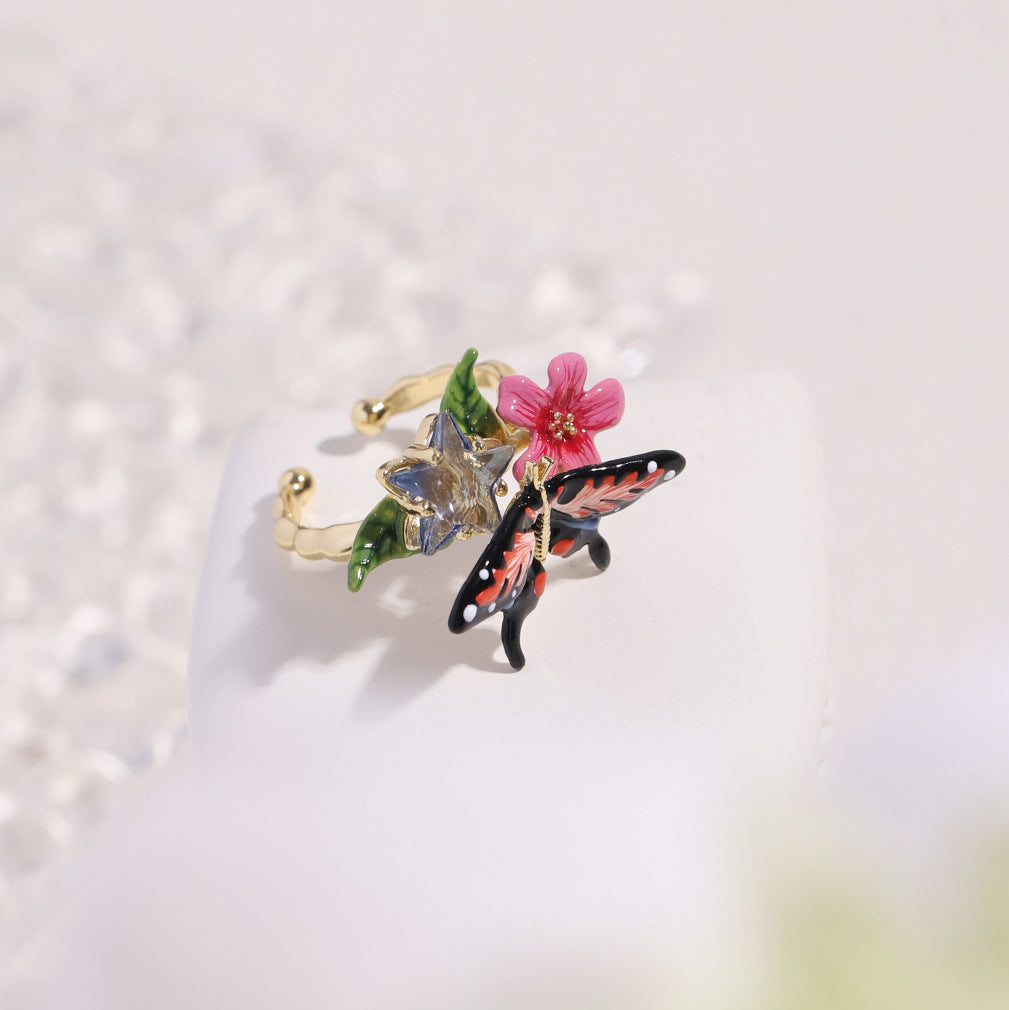 Jasmine with Butterfly Ring