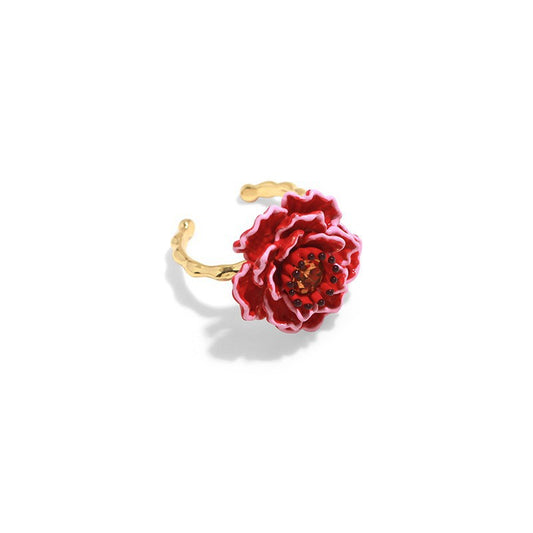 Three-dimensional flower ring