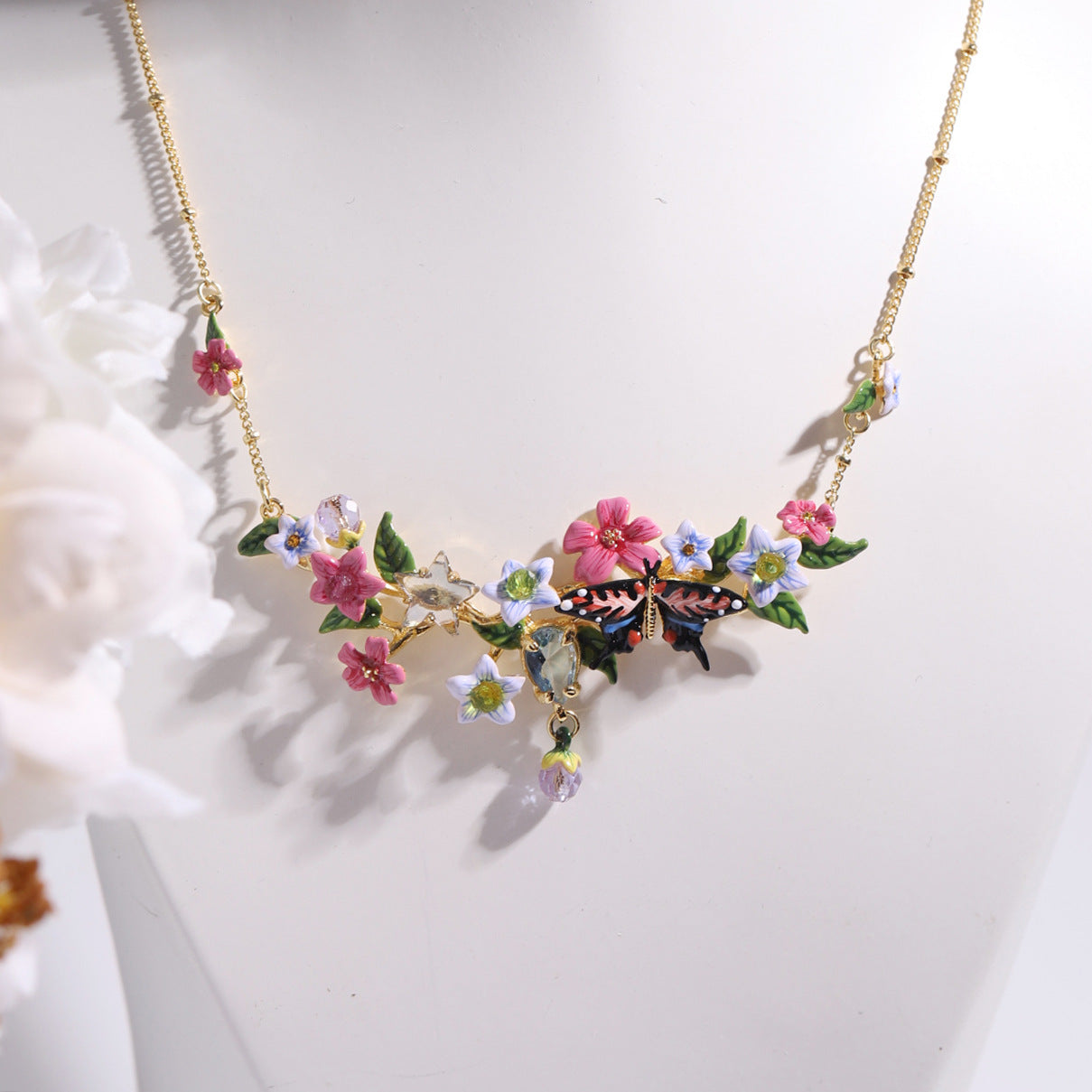 Jasmine Butterfly Necklace