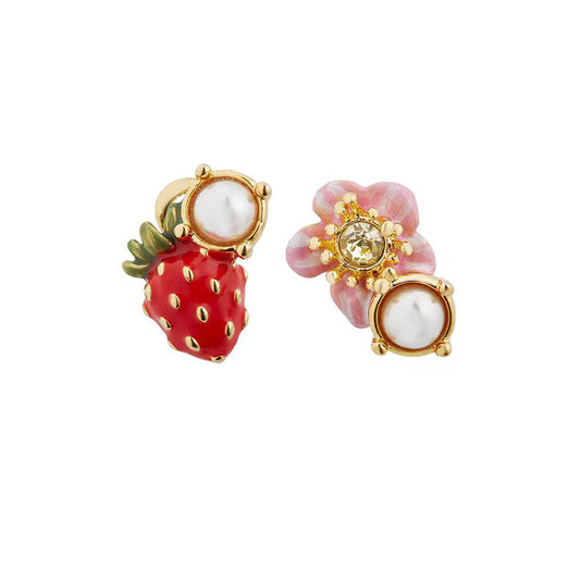 Strawberry and Flower Earring