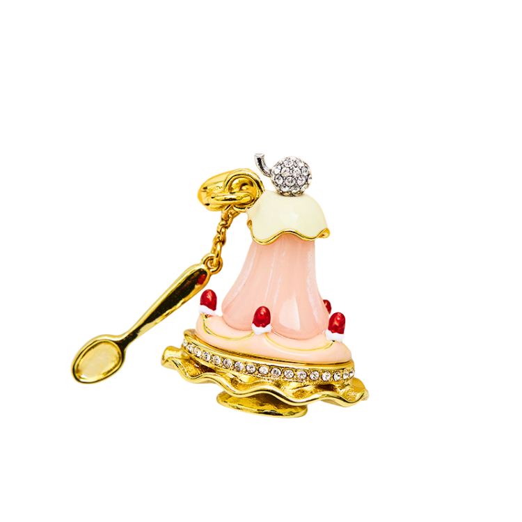 Pink Strawberry Ice Cream Pendant