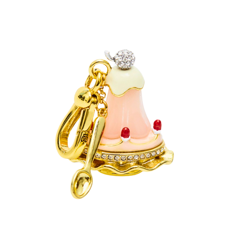 Pink Strawberry Ice Cream Pendant