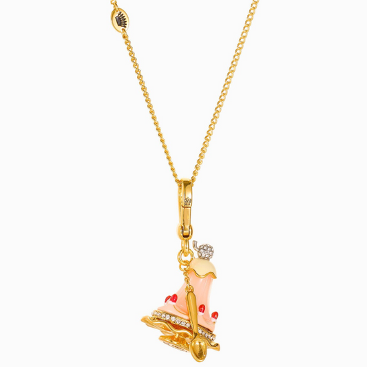 Pink Strawberry Ice Cream Pendant