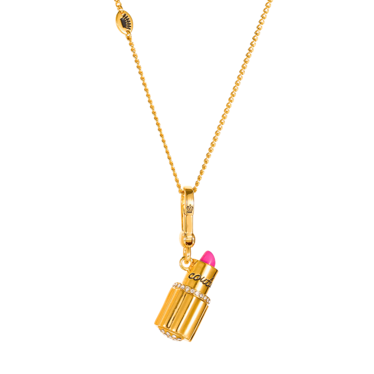 Rotating Barbie Pink Lipstick Pendant