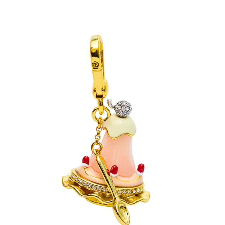 Pink Strawberry Ice Cream Pendant