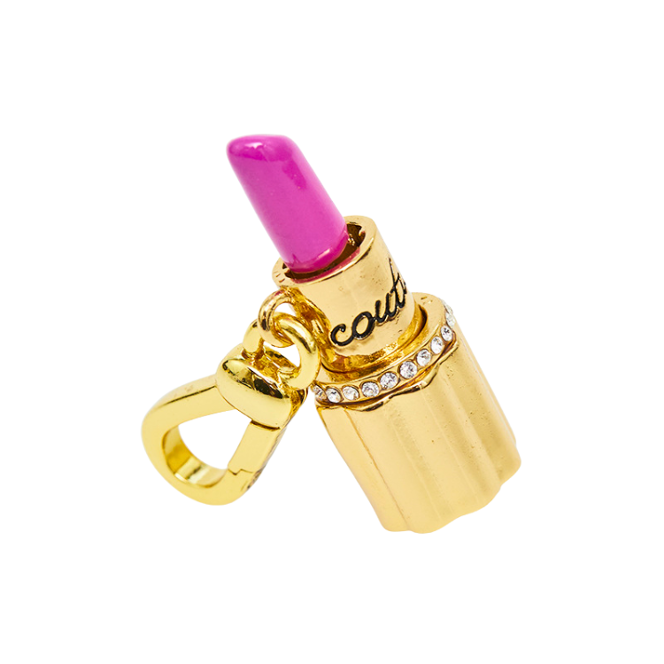 Rotating Barbie Pink Lipstick Pendant